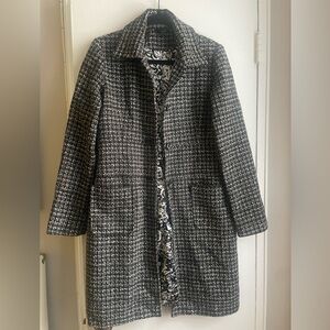 Black and White Women's Winter Coat
